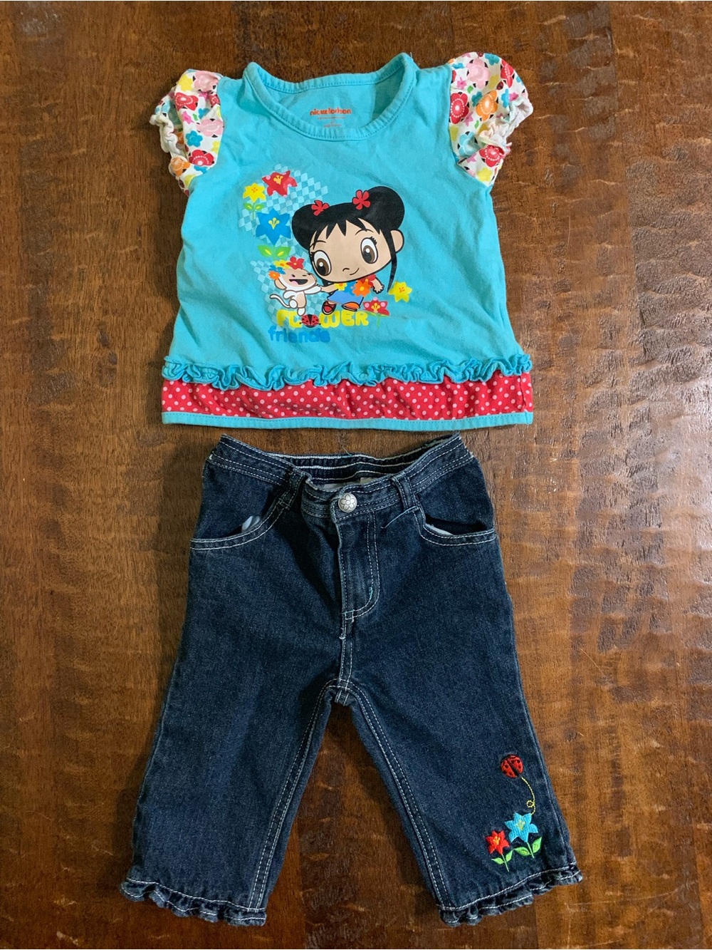 Nickelodeon Ni Hao Kai Lan Size 2T Graphic T-Shirt & Matching Jeans Set